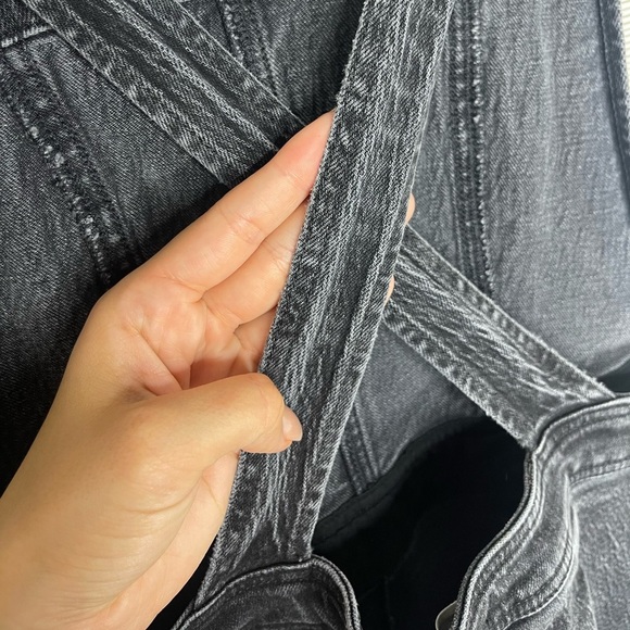 Madewell Black/Gray Denim Overall Jumpsuit - Picture 7 of 9